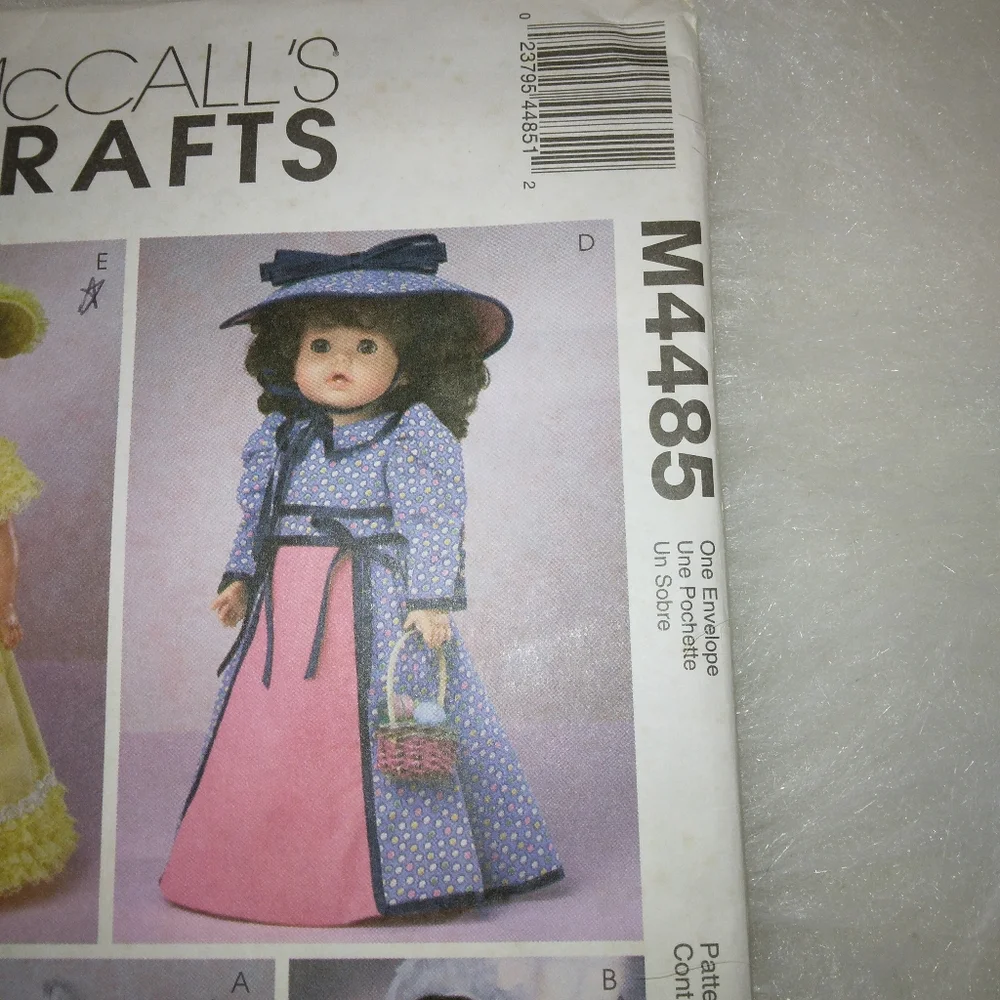 McCall's M4485 Fancy Dresses for American girl doll & 18